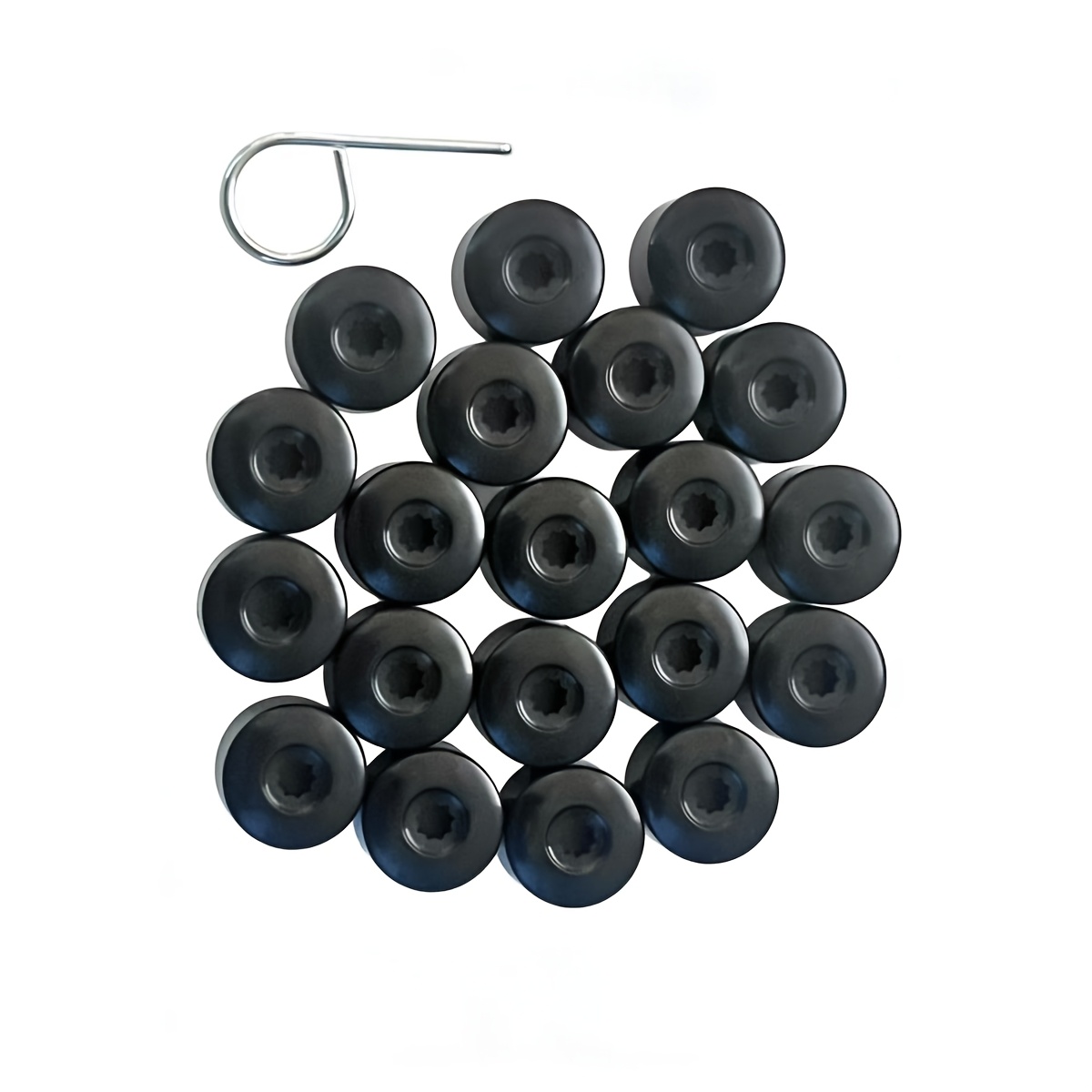 TEMU 21 pièces de cache-écrous de roue pour VOLKSWAGEN, OEM 17mm, compatibles avec VW, Jetta, Beetle, Passat, GTI, CC, , GTI, MK4, ID3, ID4, ID5,