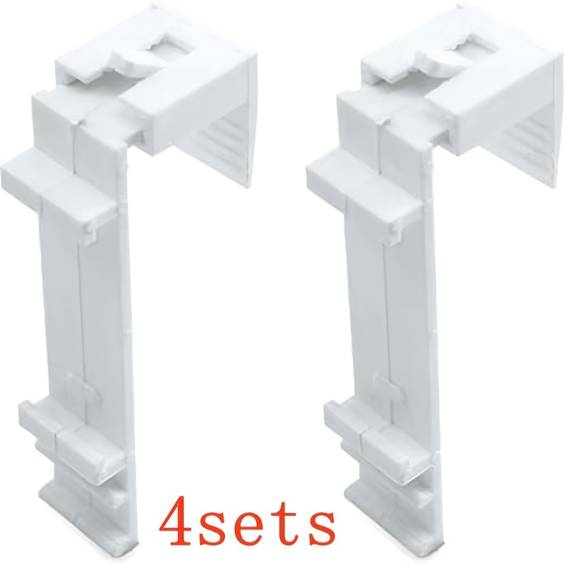 Image of 4pcs Support Roller Blind Set With Green Glue, Blinds, Suitable For Window Rollers, No Drilling Required, Adjustable From 8 To 24mm Sash, Clamp Fixing Device