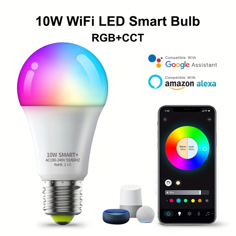Lampadina smart Wi-Fi Hom-Io luce bianca da calda a fredda - Led  10W-2700K/6500K - 559593002 a soli 18.59 € su