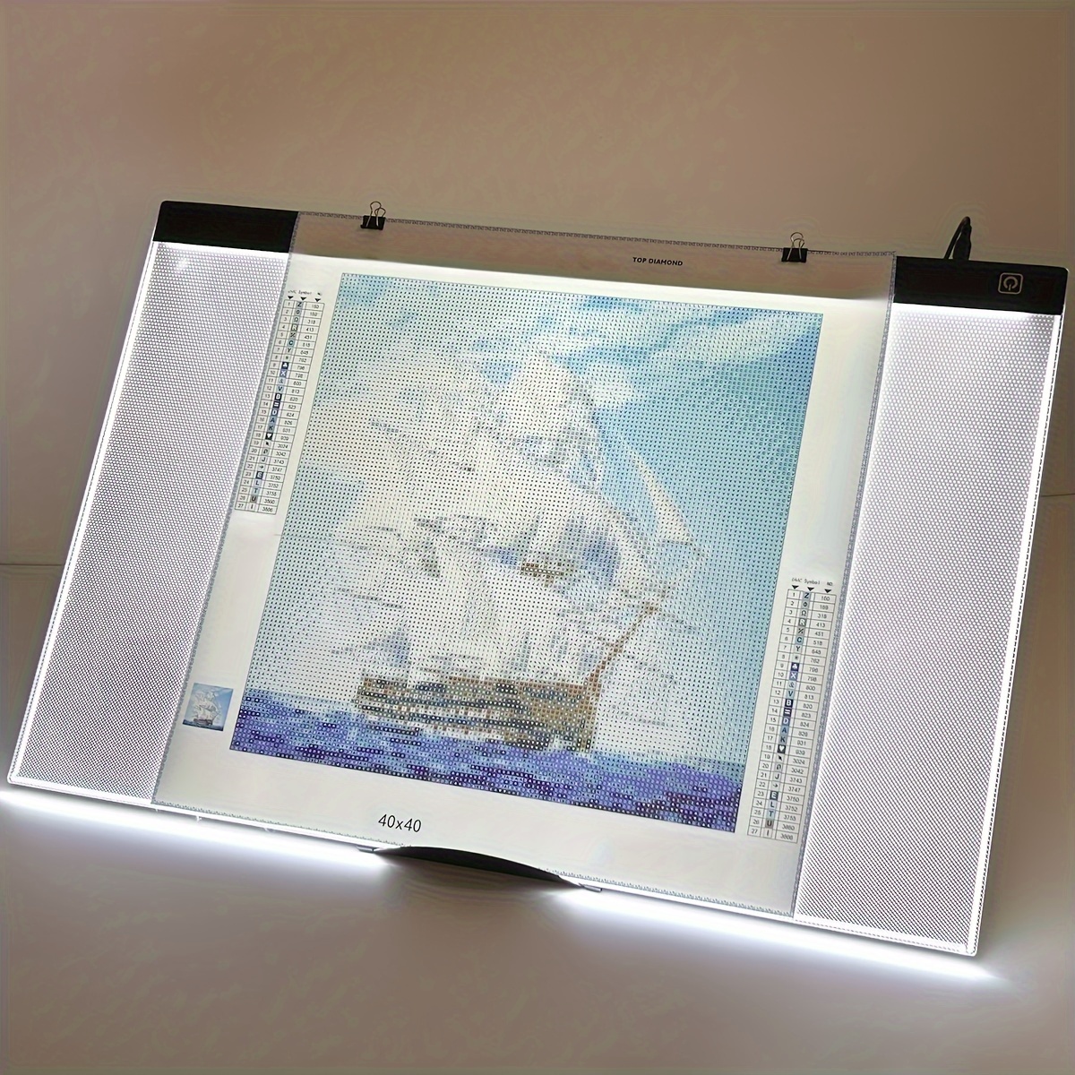 

Led Light Board For Diamond Painting Kit - Usb Powered, Adjustable Brightness, Acrylic, Non-magnetic, Ideal For Nighttime Crafting & Note Taking