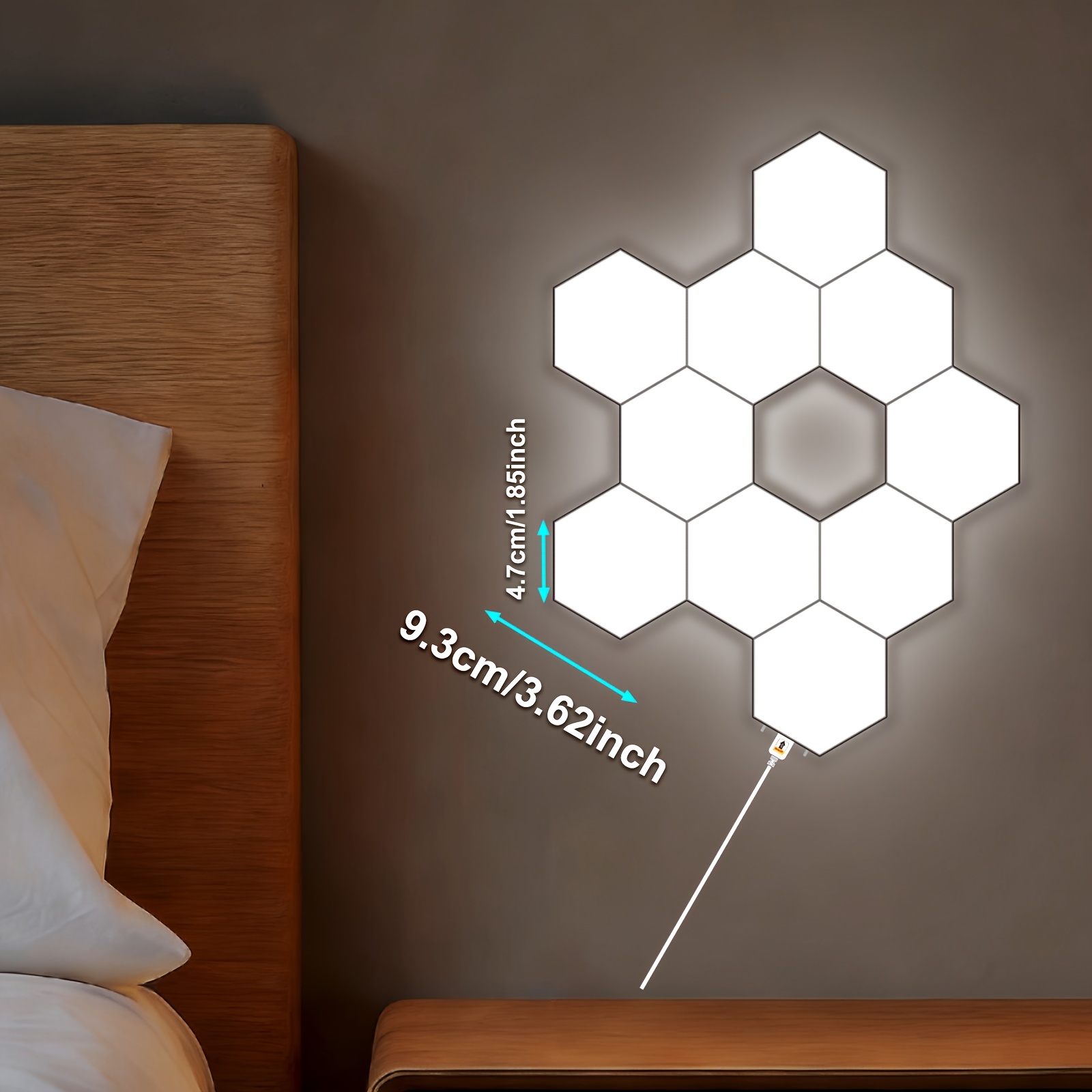 Smart Touch White Light Panel, Portable Wall-Mounted Light