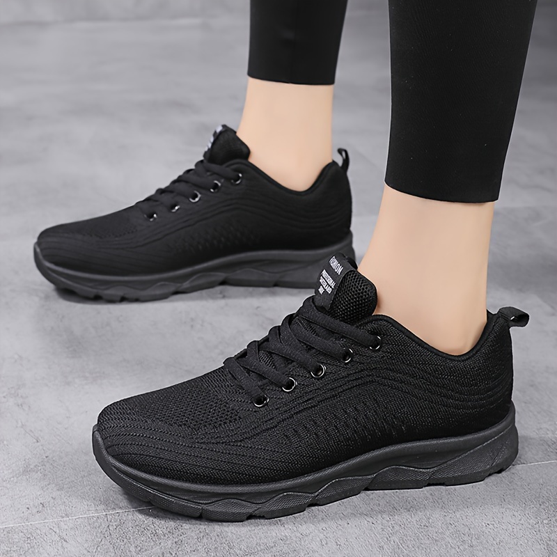 Womens Breathable Knit Sneakers Casual Lace Outdoor Shoes - Temu United ...