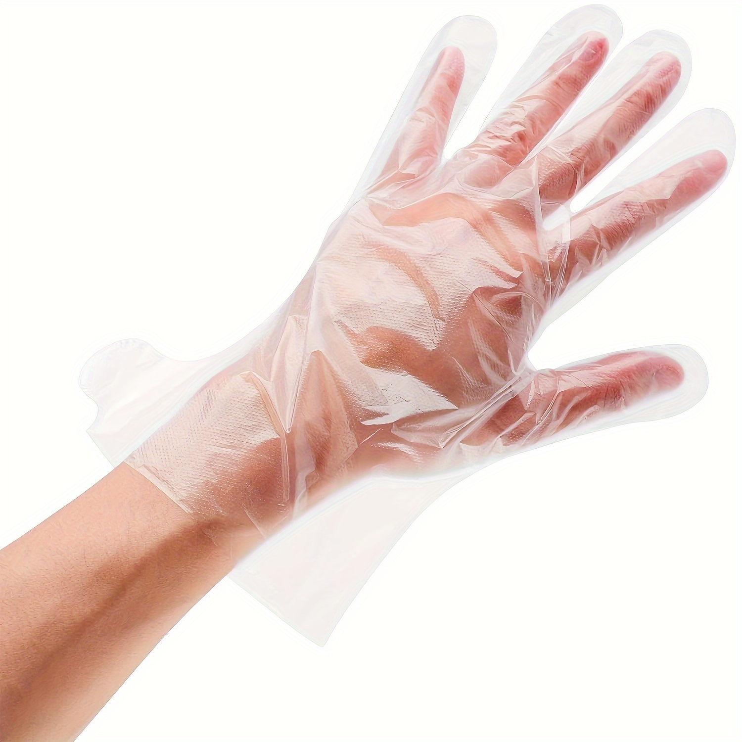 

100pcs Disposable Paraffin Wax Gloves - Waterproof, Powder-free Plastic For Hair Coloring, Pedicures & Food Prep