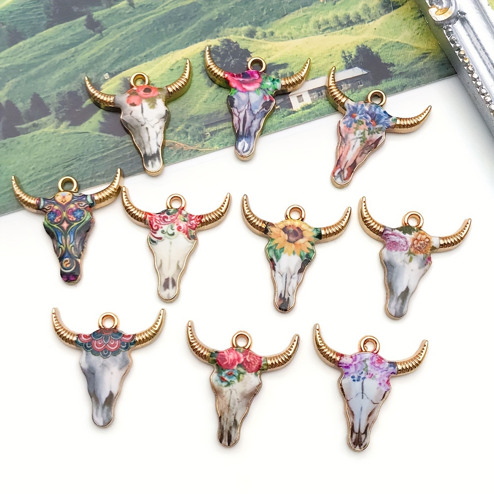 

20pcs Mixed 21*22mm Head Enamel Alloy Pendant Multi-style Flower Head Oil Alloy Pendant Diy Earrings Necklace Decorative Materials Jewelry Parts