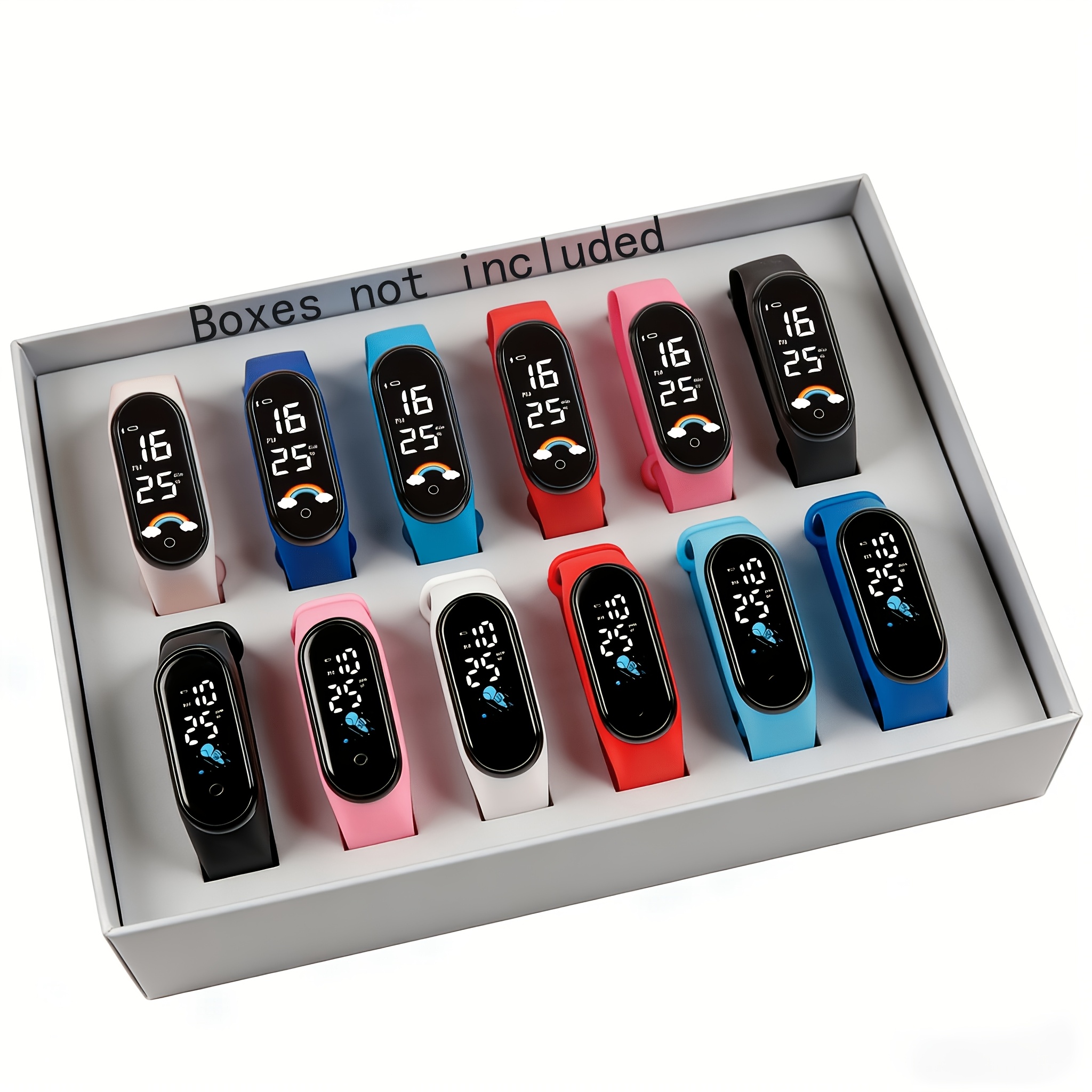 Image of 12pcs Children Watch Set - Fashionable Sports , Electronic Watch. Suitable For Family Wear, Daily , Parties, Travel, Birthday, Back To , Christmas, And Halloween