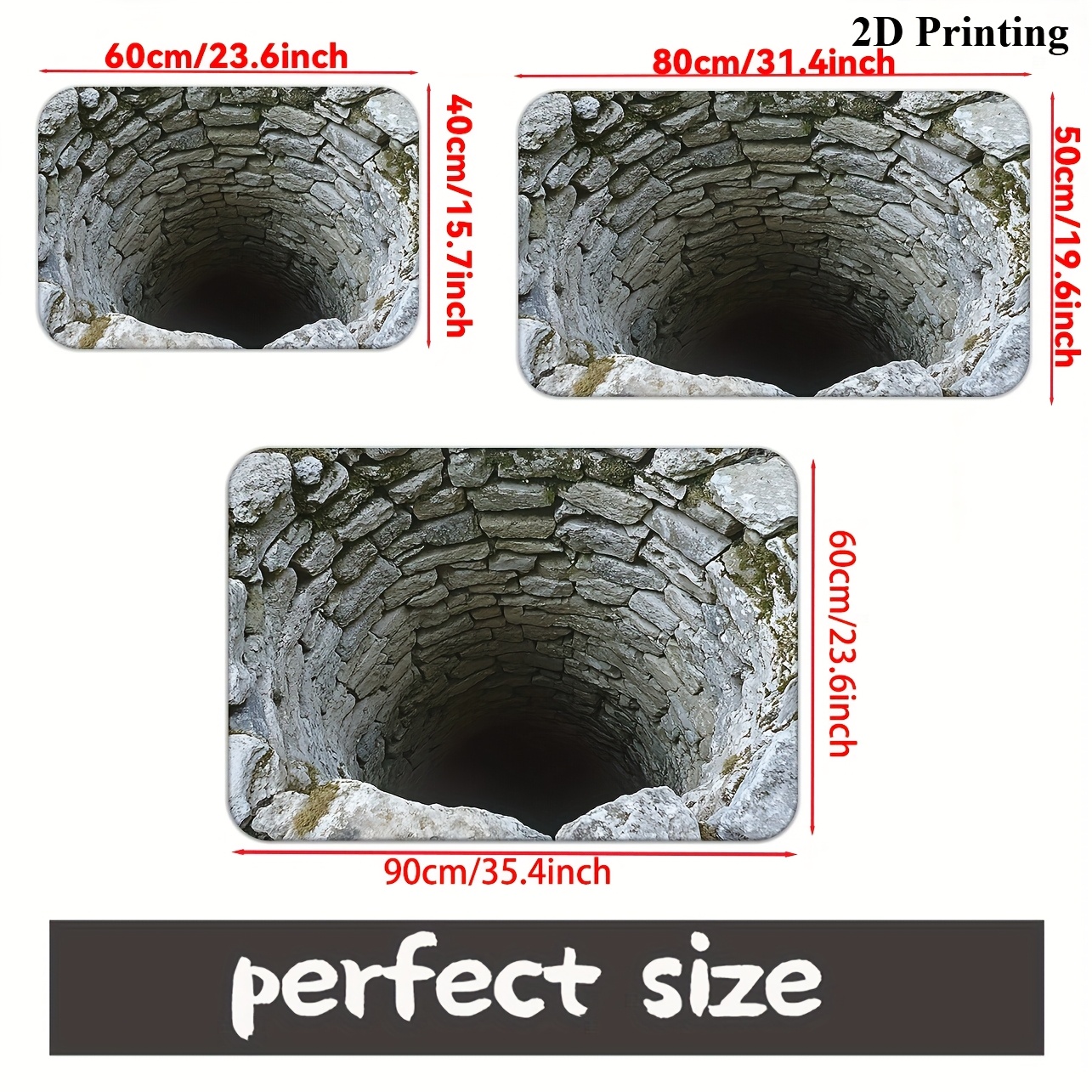 Produktbild von GNALEIEOG 3D-Teppichmatte Mit Optischer Illusion „Endloser