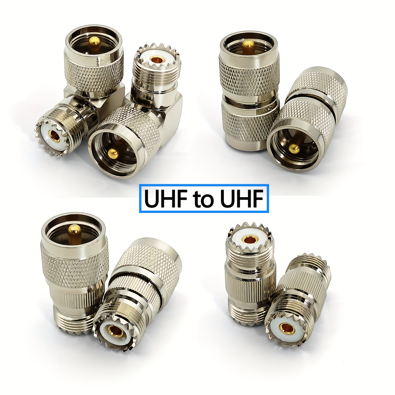 4 stuks UHF naar UHF RF Coaxiaal Adapter - Laagverlies Coax Connectors, Verguld voor lage verliezen & interferentie, Duurzame -Oxidatie Coaxiaal Adapters Geschikt voor Lab, RF Systemen, Radio, Magnetron Antennes