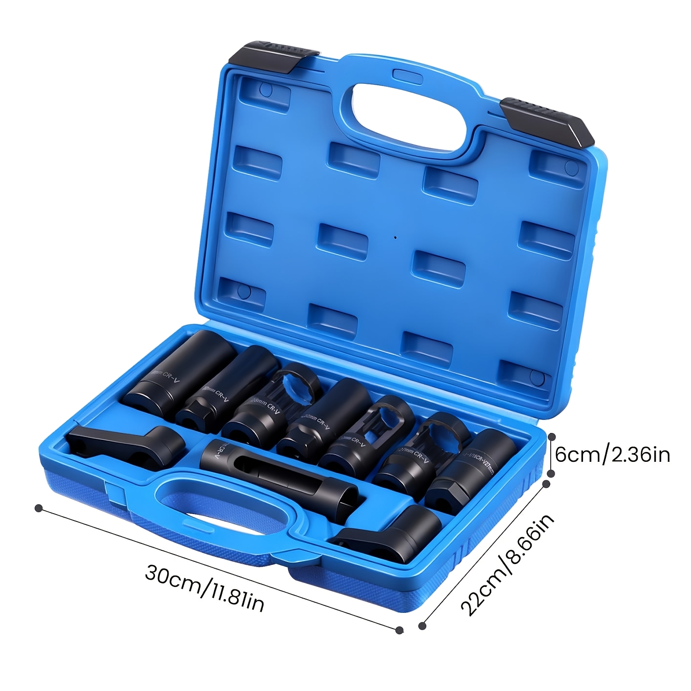 10pcs Oxygen Sensor Socket Set Sensor Oil Pressure Sending Unit Socket Set Universal Sockets O2 Sensor Tool Set