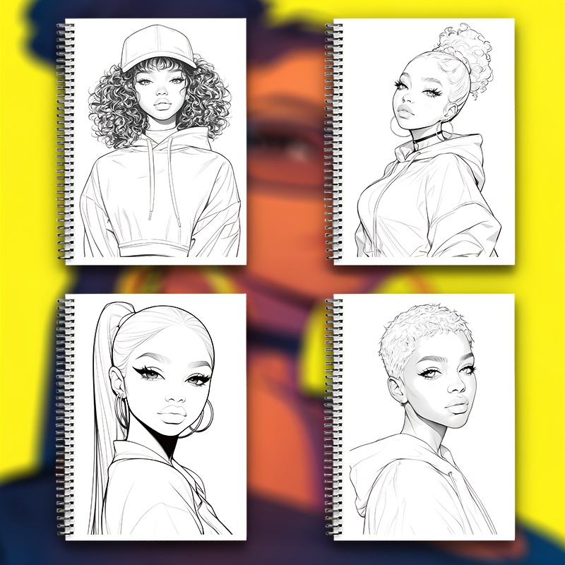 Fashion Power Coloring Book Featuring Unique Black Female Fantasy Characters