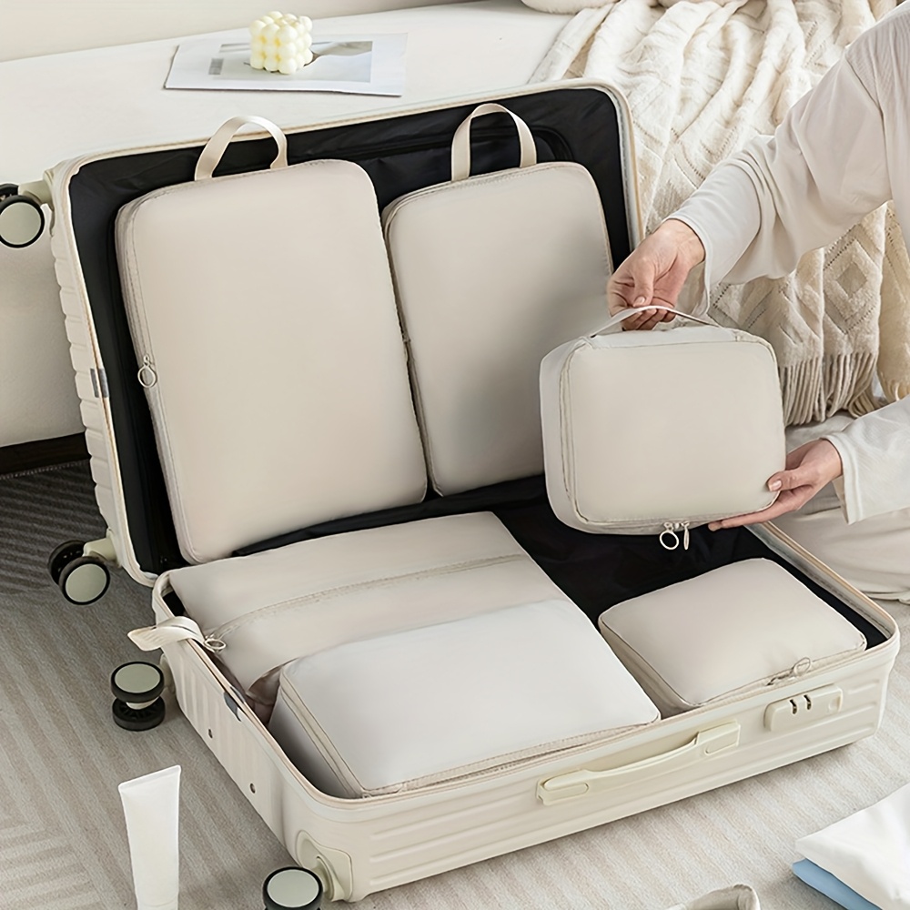 TEMU 6 Piece Travel Compression Storage Bag, Convenient For Storage, Travel Compression, The For Travel And Travel, Luggage Decompression Device,