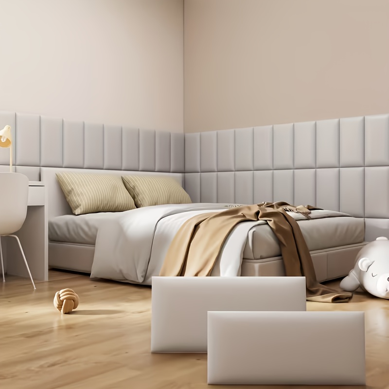 Self-Adhesive Thermal & -Resistant 3D Wall Panels, 12Mm Thick XPE Board - Peel And Stick Faux Leather Tiles for Easy Installation, Cozy Bedroom Headboard Padding, Modern Home Decor