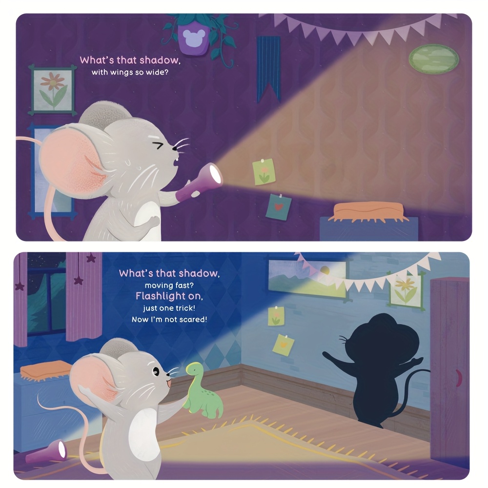 Mouse's Fear of the Dark Push-Pull Activity Book for Kids