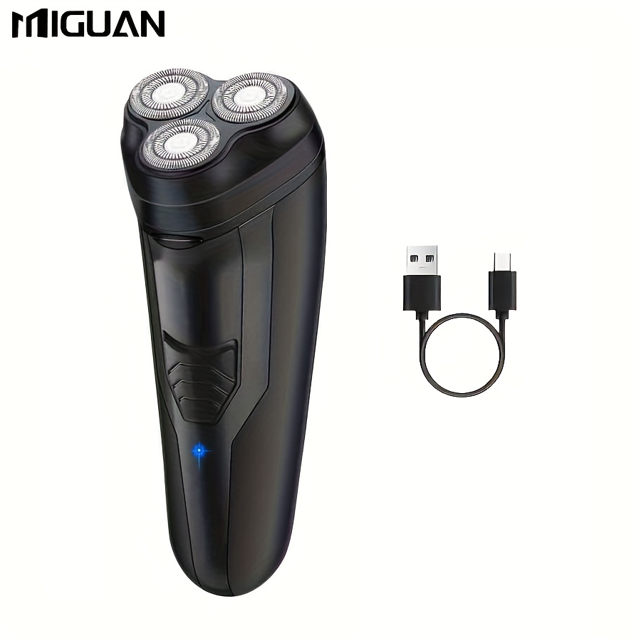 TEMU Miguan 3-head Electric Shaver With Usb Charging, 3 Shaving Heads & 3 Blades, , Ideal For Men's Shaving - Perfect Father's Day Gift, Shaving