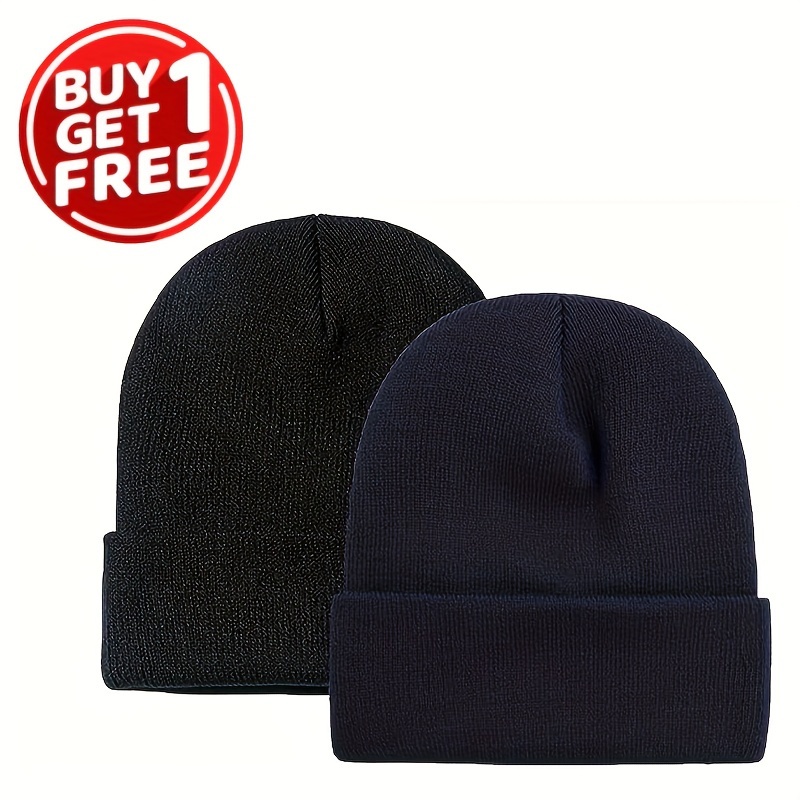 Plain deals black beanies