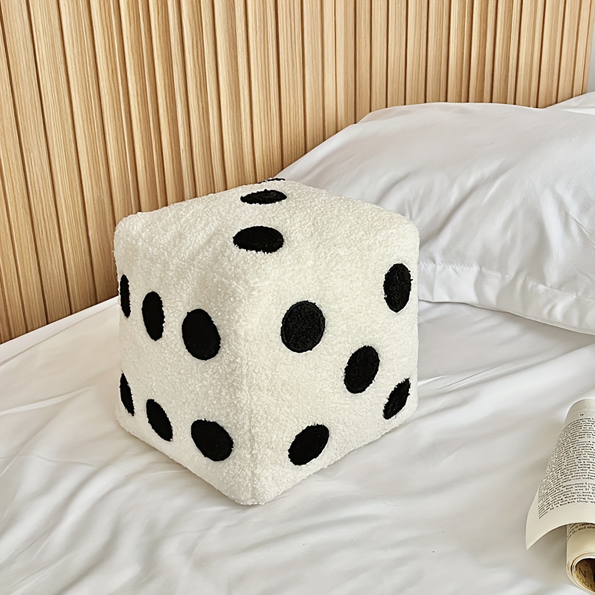 TEMU Soft & Cozy Dice-shaped Throw Pillow Cover, 7.87