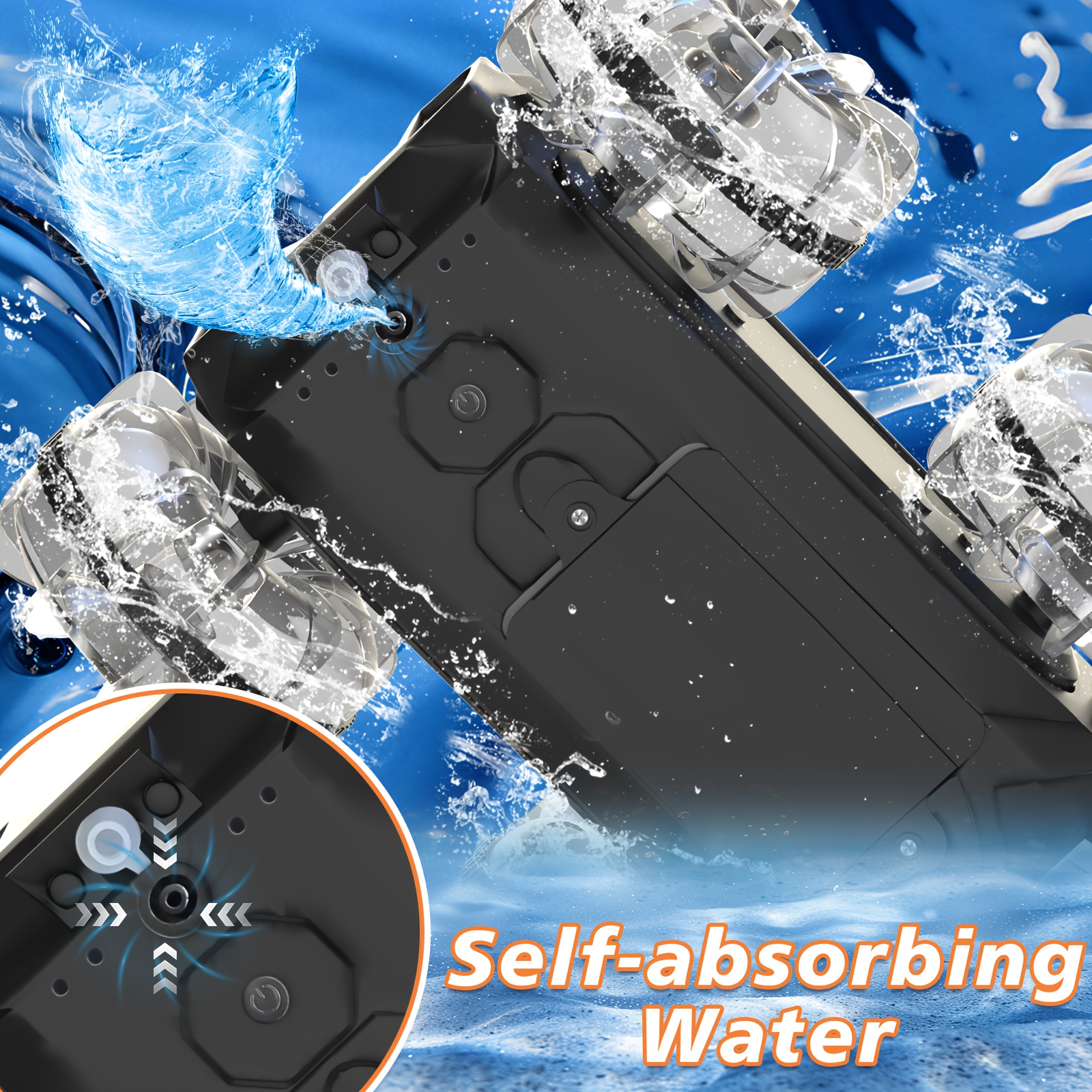 A Super Cool Remote Control Battle Car Amphibious Shooting Tank Waterproof Water Electric Toy Suitable For Children To Fight And Play Rotating Off-road Climbing Car