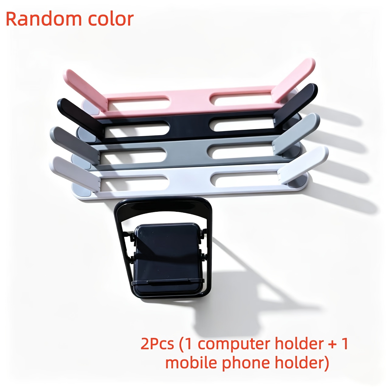 TEMU 1 Support Ordinateur Portable Réglable et Pliable (Couleur Aléatoire) + 1 Support Téléphone de Siège, Support Clavier, Support Tablette, Hauteur