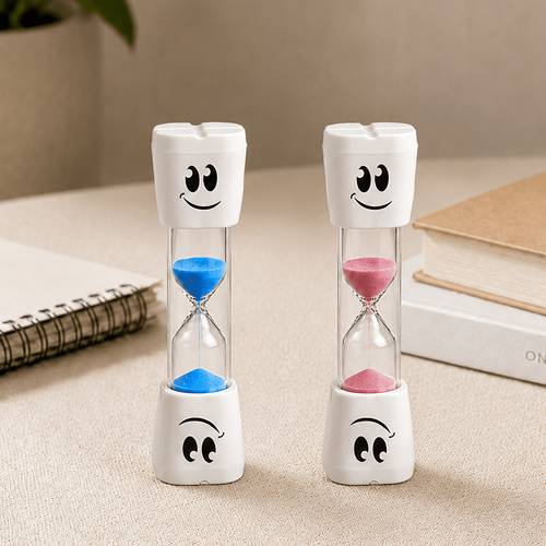 smile tooth 2 minute sand timer assorted colors toothbrush sand timersmall and hourglass 2 pack