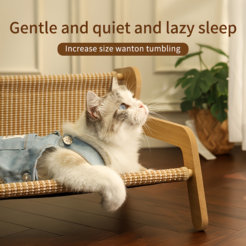 hemp rope cat scratching chair sturdy design scratch resistant lounge sofa high quality large resting area for cats to scratch and play Product details 0