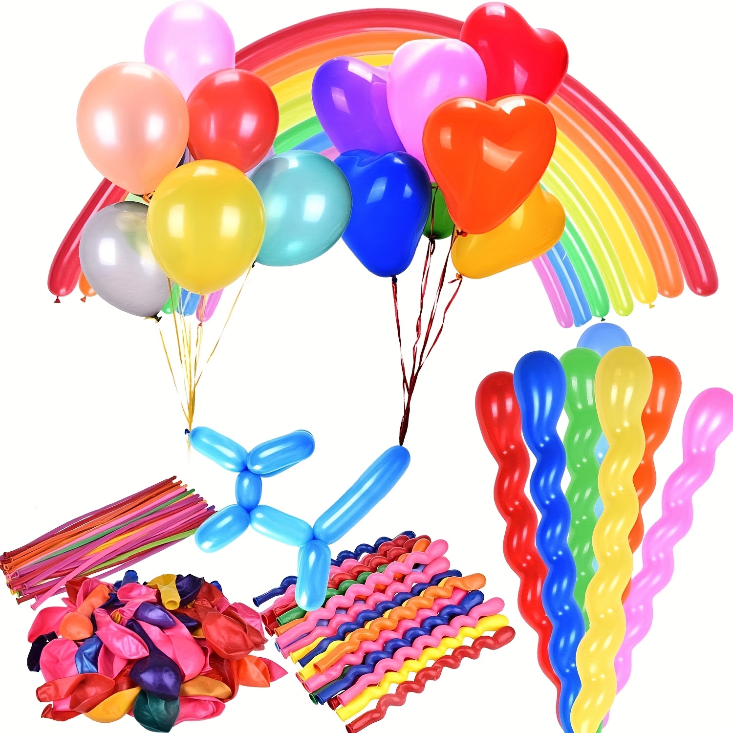 50pcs Quick Fill Balloon Set - Full of Energy Party and Event Decorations for Birthdays, Weddings, Holidays Easy Assembly Included