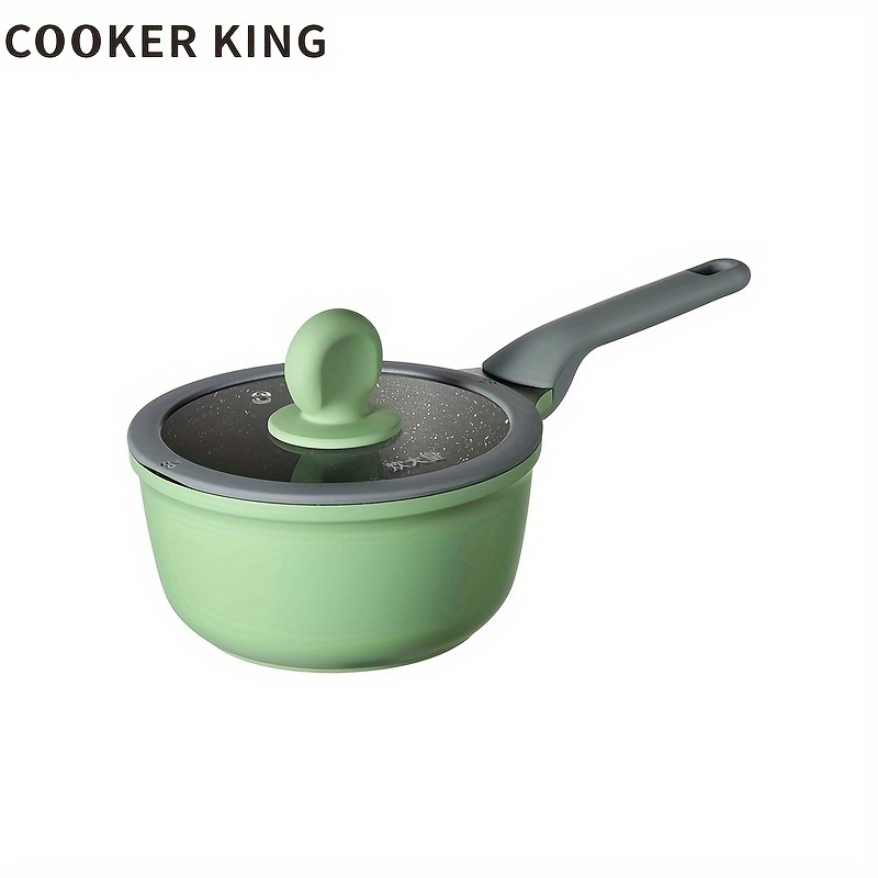 TEMU COOKER KING Antihaft-Saucepan mit Deckel - -, Hitzebeständiger Griff, Induktionskompatibel, auf Alle Kochfelder