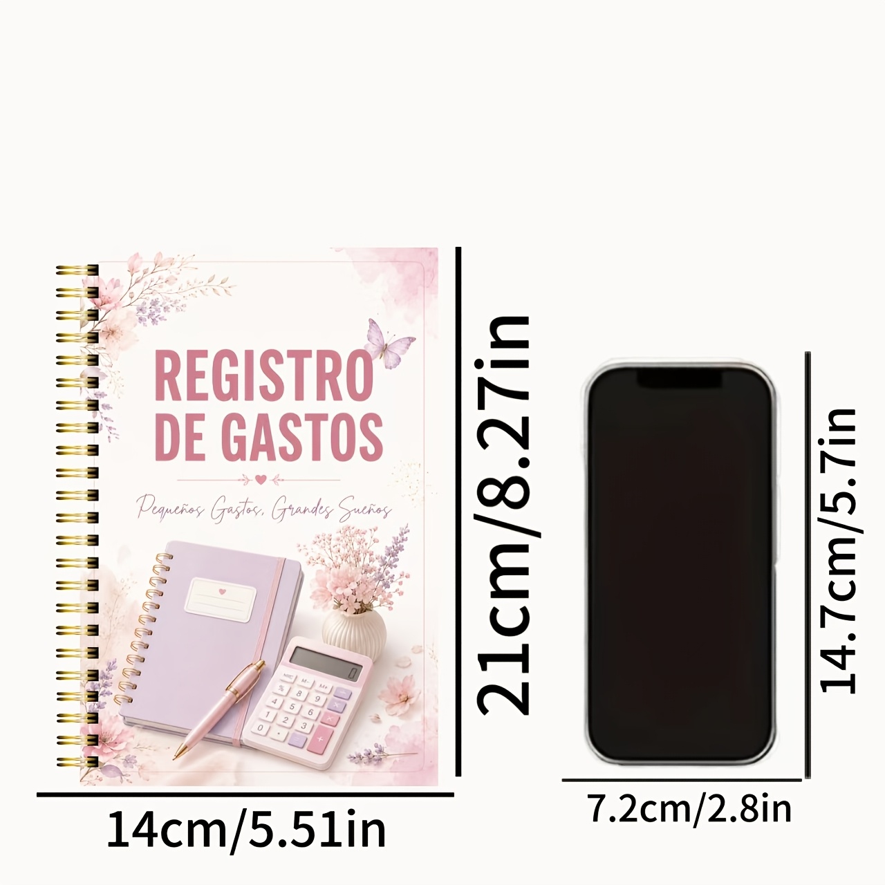 TEMU Cuaderno de Asuntos Económicos de Edición Española, Cuaderno de , Organizador Mensual de Informes, Rastreador de , Registro de Ahorros y ,