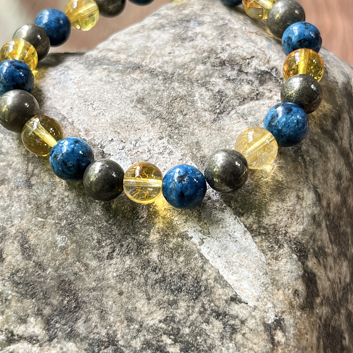Wealth-Attracting Natural Crystal Bracelet, Good Luck Charm