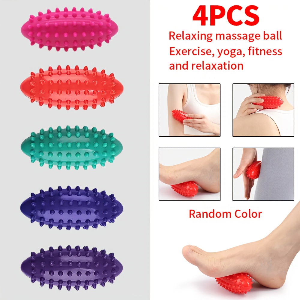 TEMU 4pcs Fitness Exercise Yoga Ball Relaxation Massage Ball, Suitable For Home And Outdoor Sports Fitness Yoga Ball
