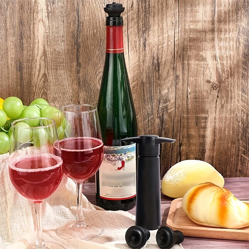 Vacu Vin Wine Saver | Wein-Vakuumpumpe mit 2 Flaschenstopfen im Set