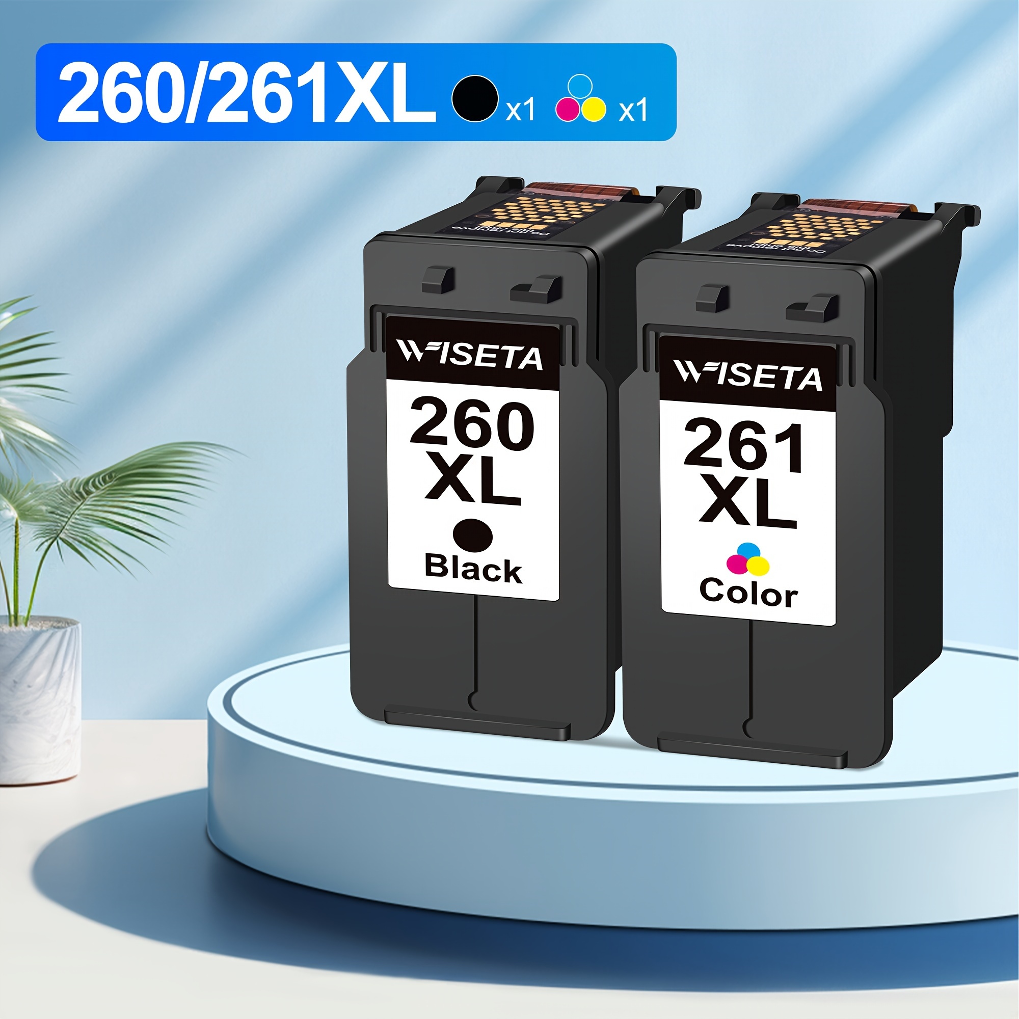 

2 Pack Pg-260xl Cl-261xl Ink Cartridge Replacement For 260 And 261 Ink Cartridges Fit For Pixma Tr7020 Ts6420 Tr7022 Ts5300 Ts5320 Printer (1 Black, 1 Color)