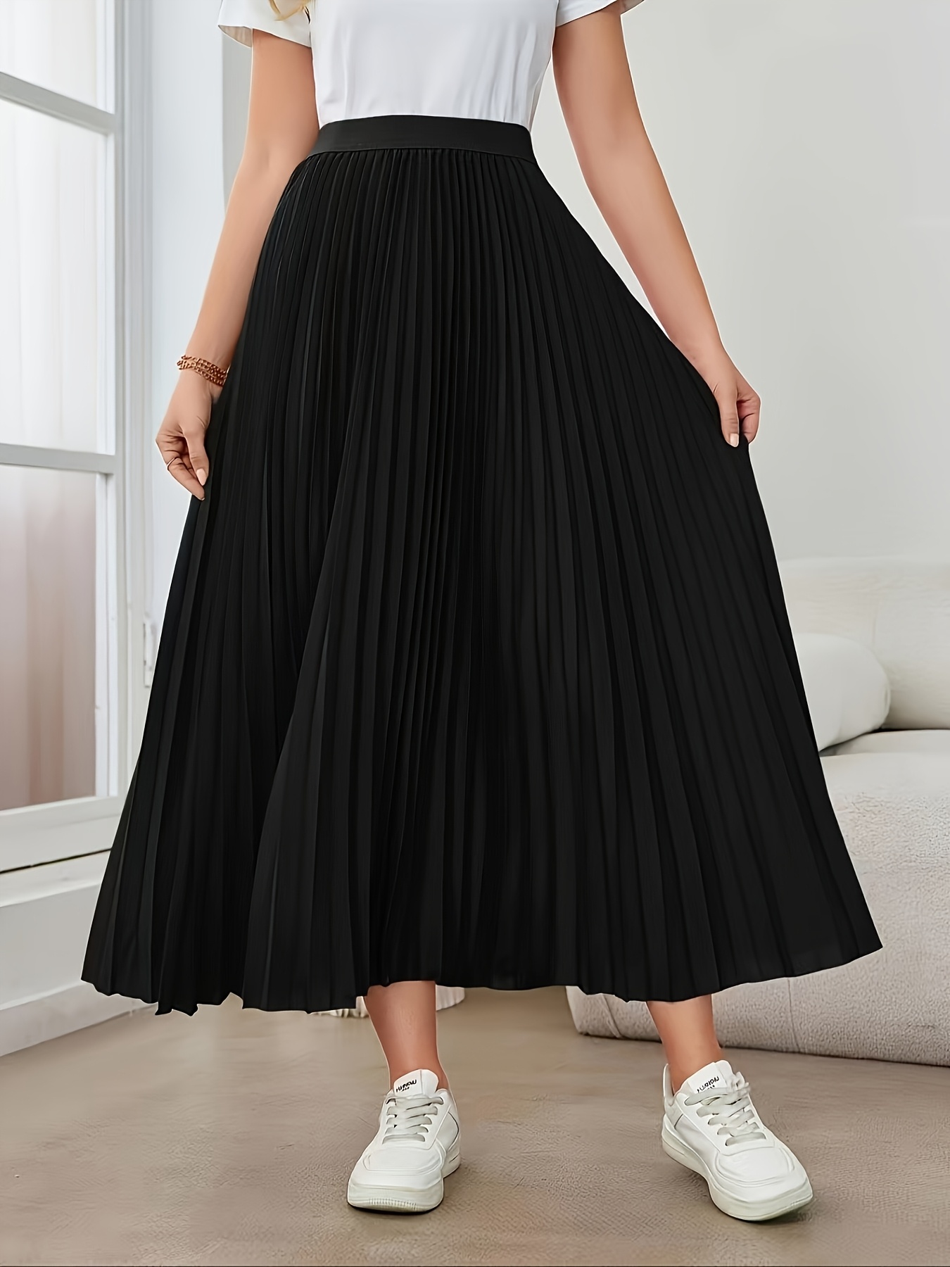 slim fit dress slacks Pleated Drop Waist Maxi Dress