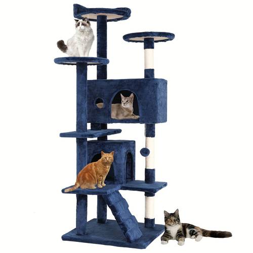 54 70 cat tree tower beautiful perfect multi level furniture activity center with scratching post stand house apartment playhouse easy to assemble gift