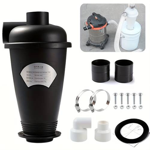 dust remover with 2 accessories industrial separator for vacuum cleaners vacuum filter for dust purification pp material woodworking and fireplace dust