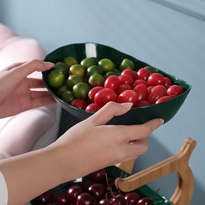 1 2 3 tier fruit stand scandinavian   double layer fruit bowl creative candy display piece for living room home snack tray material