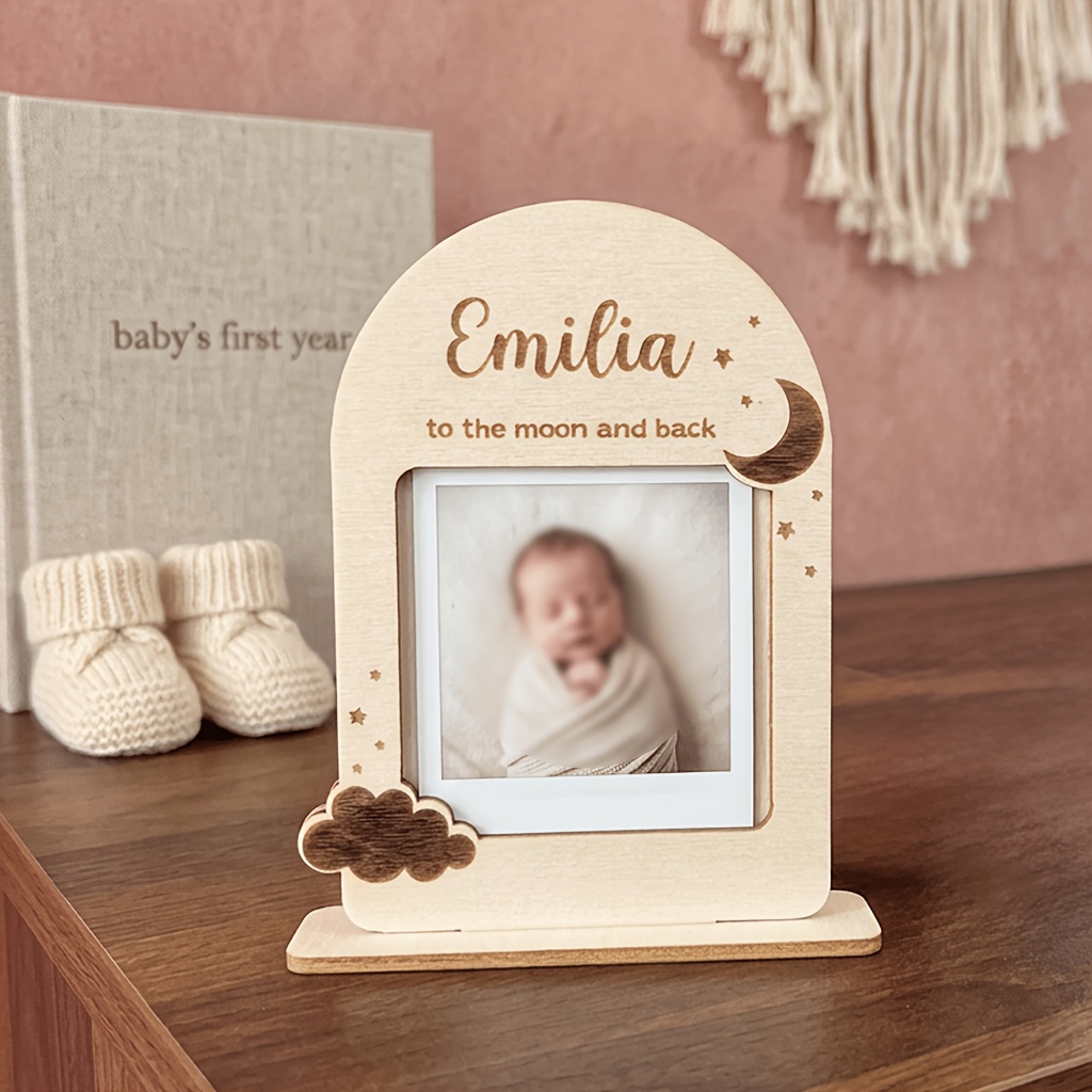 TEMU Cadre Photo Souvenir Cadeau de en Bois, Cadre Photo Décoratif pour Cadeau de et Décoration de Pièce, Cadre Photo de Bureau, un Très Joli Panneau