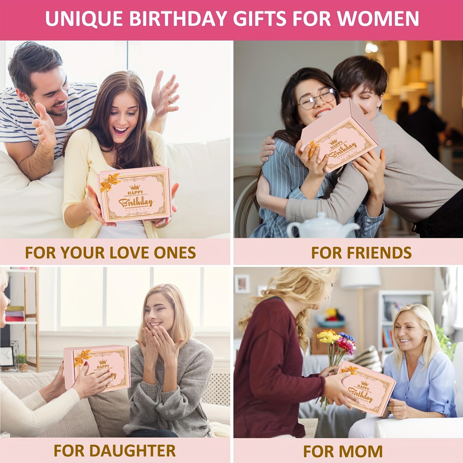  Regalos de cumpleaños para mujeres, regalo del día de la madre,  cesta de regalo de 10 piezas para mujeres. Regalo perfecto para mamá,  esposa, hermana, novia, hija. Regalos únicos de cumpleaños