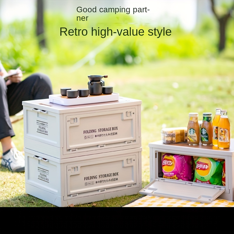 Kaufe Outdoor-Camping-Picknick-Aufbewahrungsbox, faltbare Auto-Backup- Aufbewahrungsbox, multifunktionale Kunststoffbox