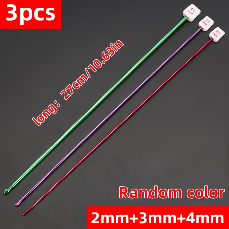 TEMU Delivery 3/5/9/11pcs Tunisian Crochet Hook Set, Aluminum Afghan Hooks, Sweater Knitting Tools, Thickened Long Needles For Scarves, Diy Tools For