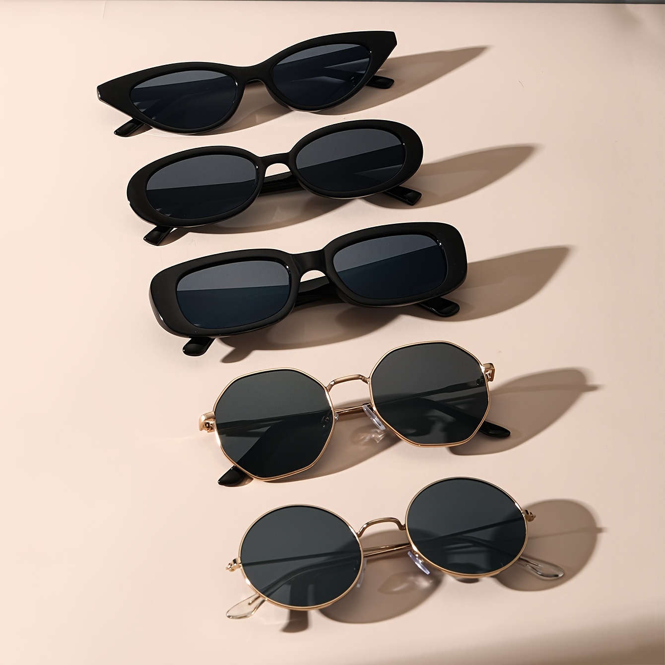 

5pcs Classic Fashion Glasses Fashion Fashion Glasses For Women Men Anti Glare Sun Shades Glasses For Driving Beach Travel