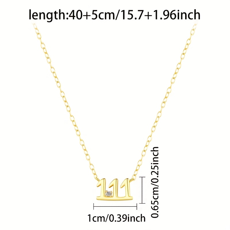 1pc Women'S Fashion Lucky Number Necklace, Simple Versatile Luxury, 925 Silver 1.5g 1.6g 1.6g, Suitable for Summer Daily Beach Party Wear