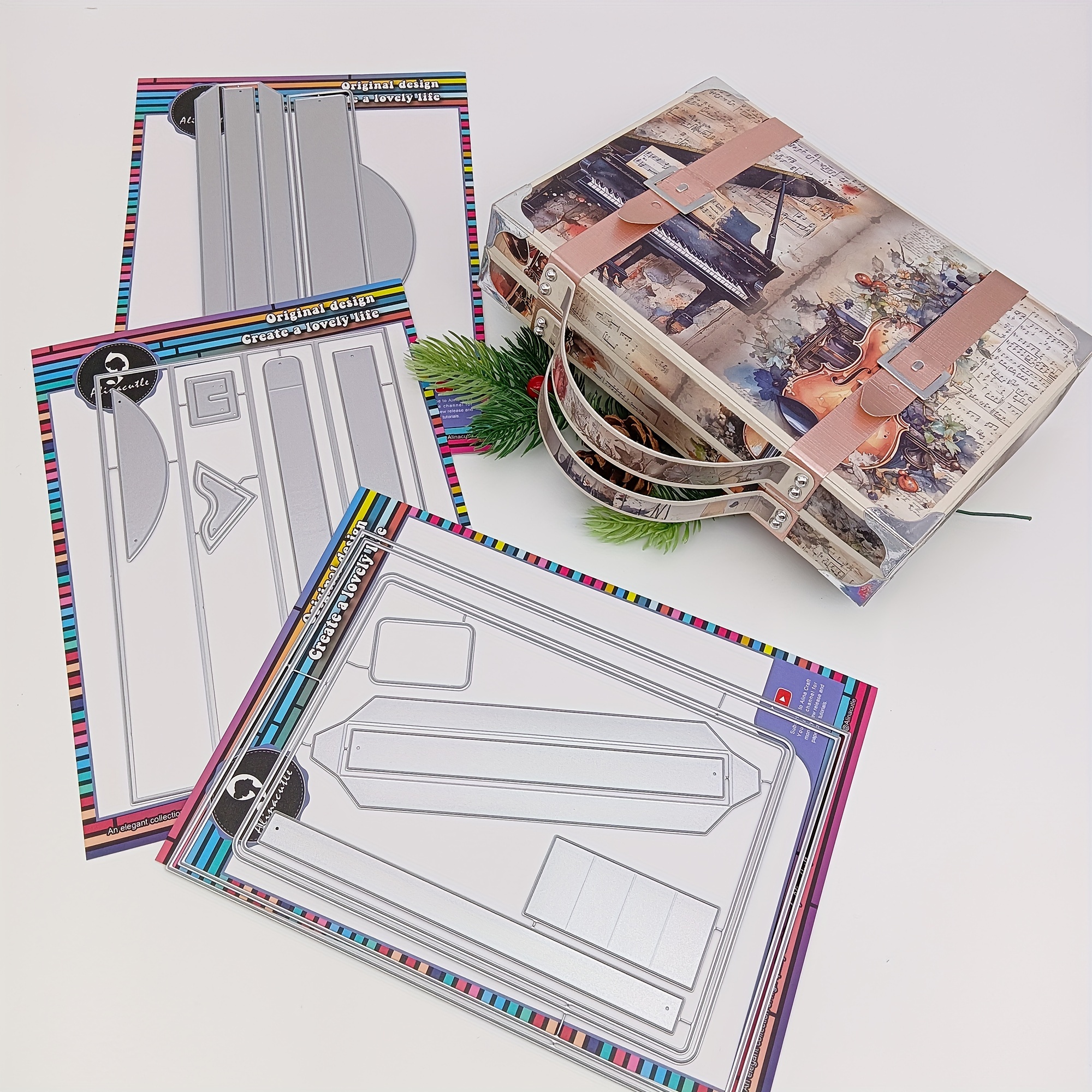 

Diy Suitcase Photo Album Metal Cutting Dies Set - Alinacraft, Scrapbooking, Card Making & Crafts, English Language