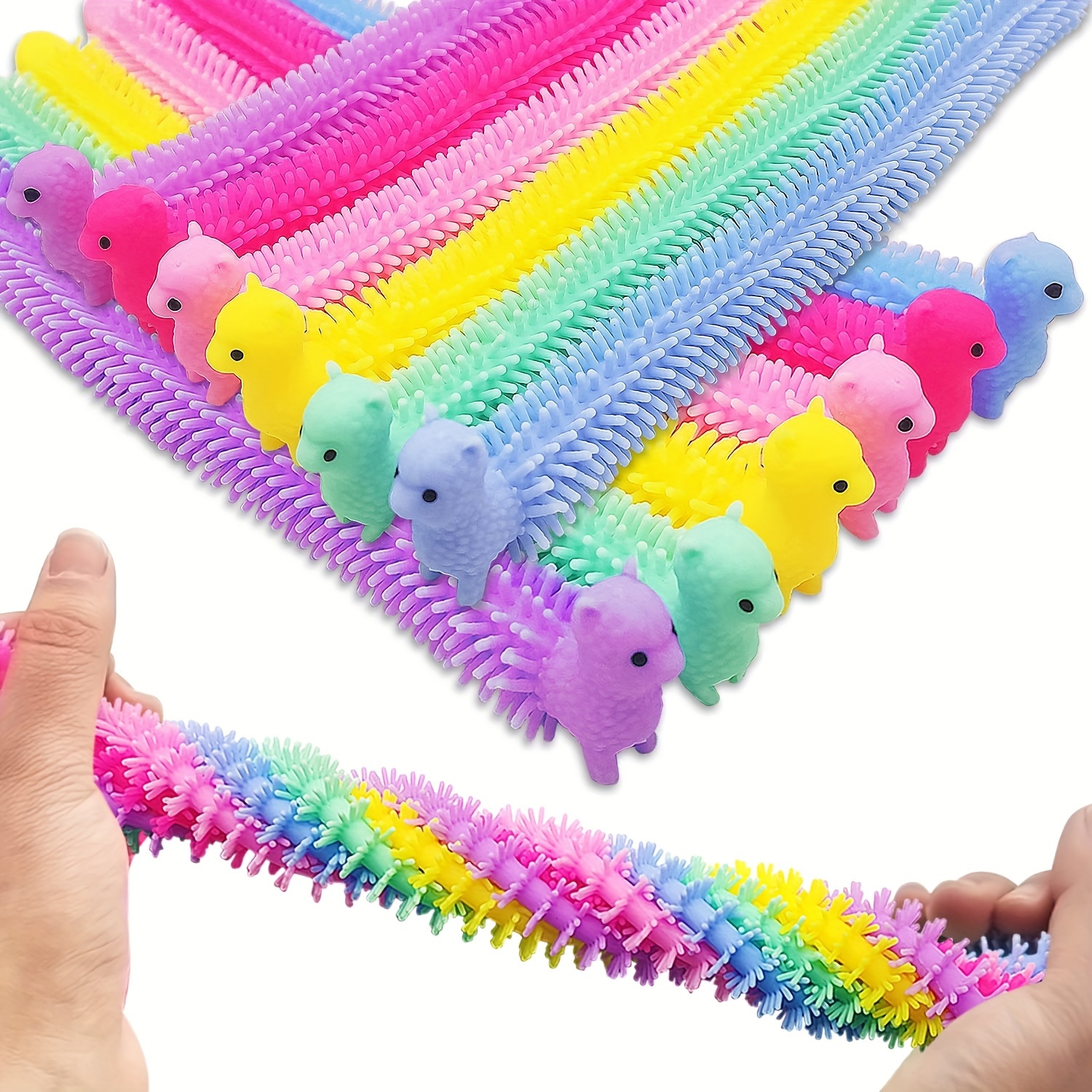 

24-piece Stretchy String Play Set - Squeeze & Pull Noodles For Youngsters And Adults, Ideal Party Favors & Calming Gifts, Variety Of Colors
