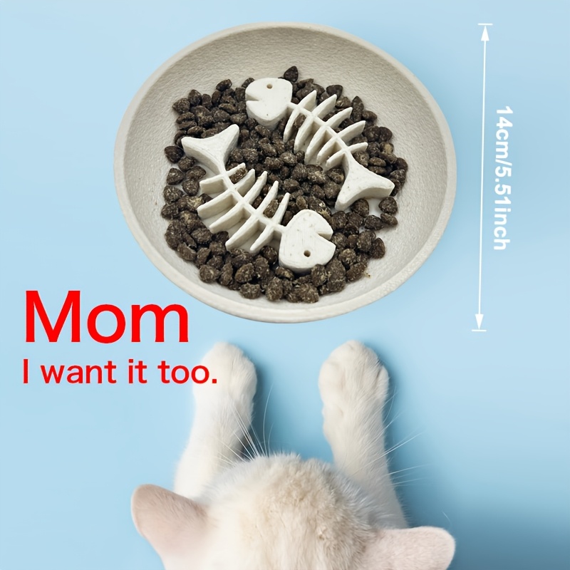 pet supplies cat supplies cat feeding watering bowls cat slow feeder bowl anti choking chew     shaped design for dry wet food suitable for indoor   clean   care essential non slip pet bowl Product details 4