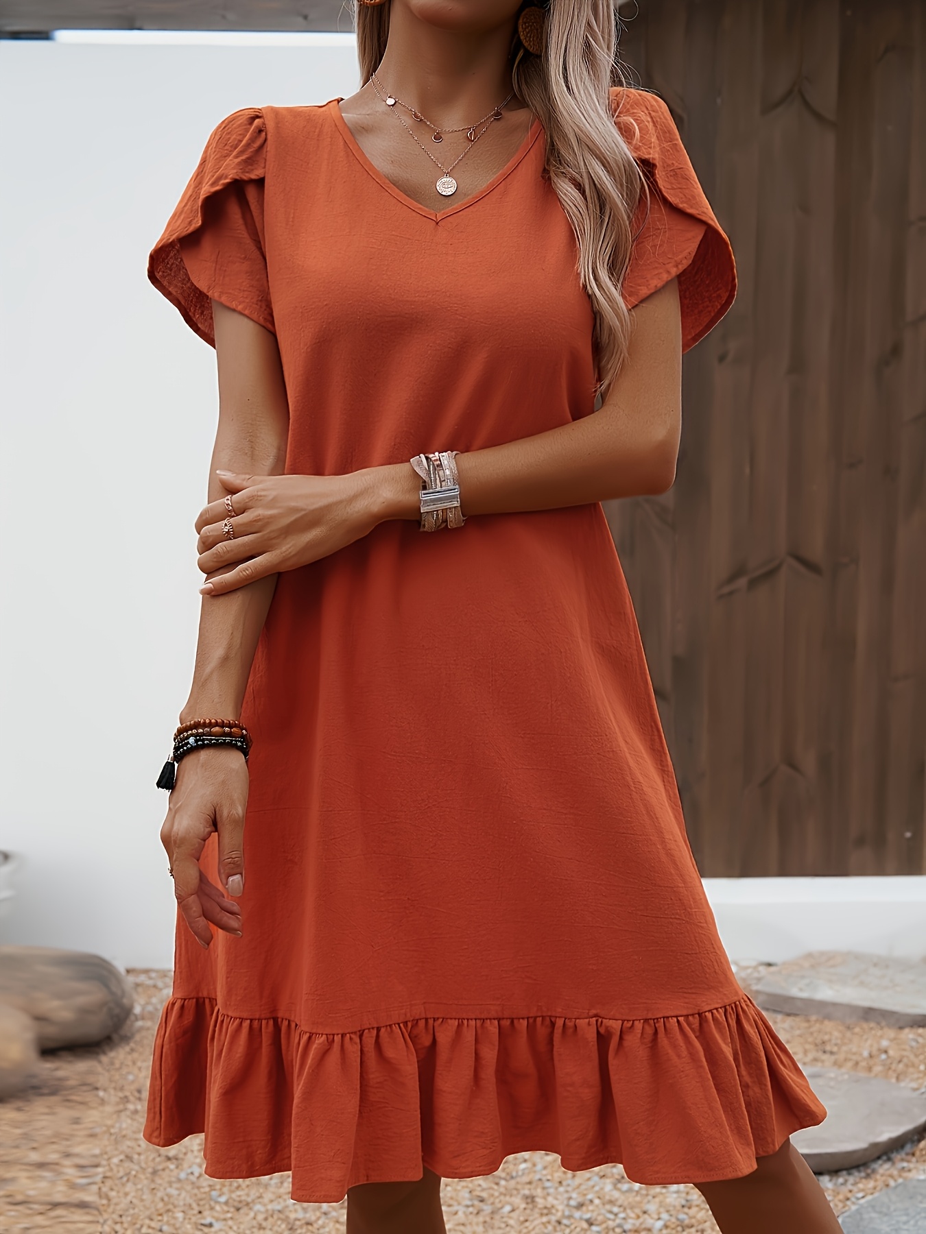 knee length chiffon wedding dress Short Dresses,Chiffon Wedding Dress,Beach Wedding Dress,WD0027 Back Zip;Embellishment Girls Size:6-9 months 11W Black Tiered Midi Dress