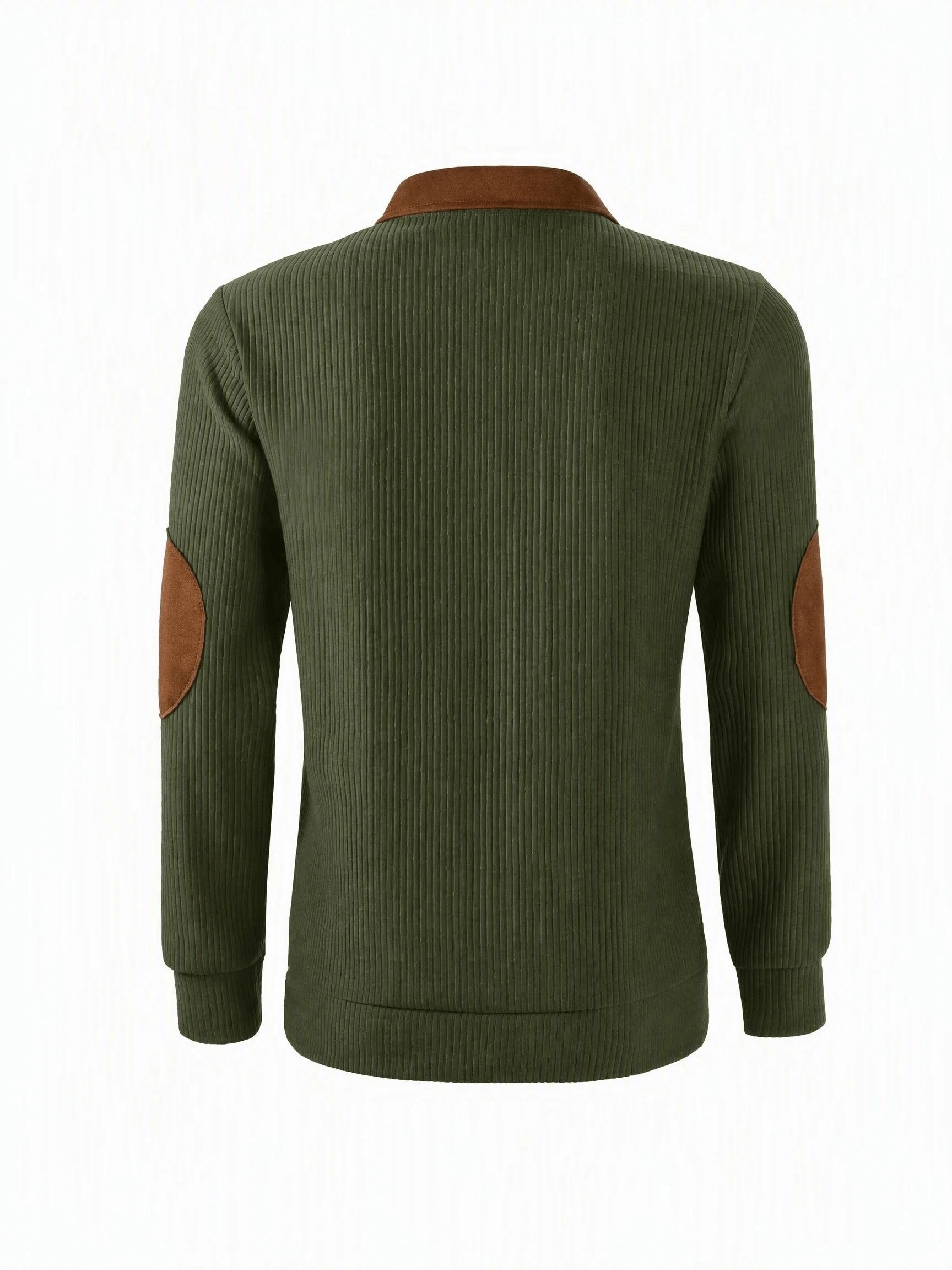  à manches longues en   jacquard pour homme,   cadeau noël, épais, rayé contrasté, décontracté, col  , pull zippé, haut henley automne hiver