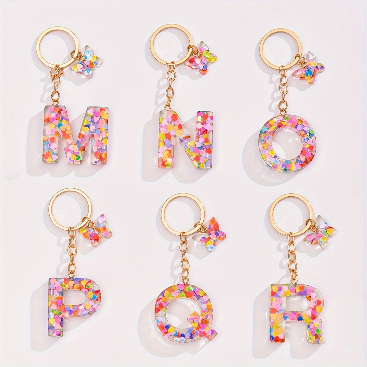 Sequins Alphabet Initial Letter Keychain Cute Butterfly - Temu Ireland