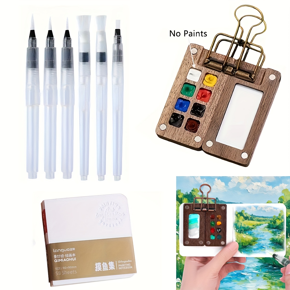 Mini Aquarell Set Reise - Kompaktes MalSet Mit 24 Farben Für Unterwegs
