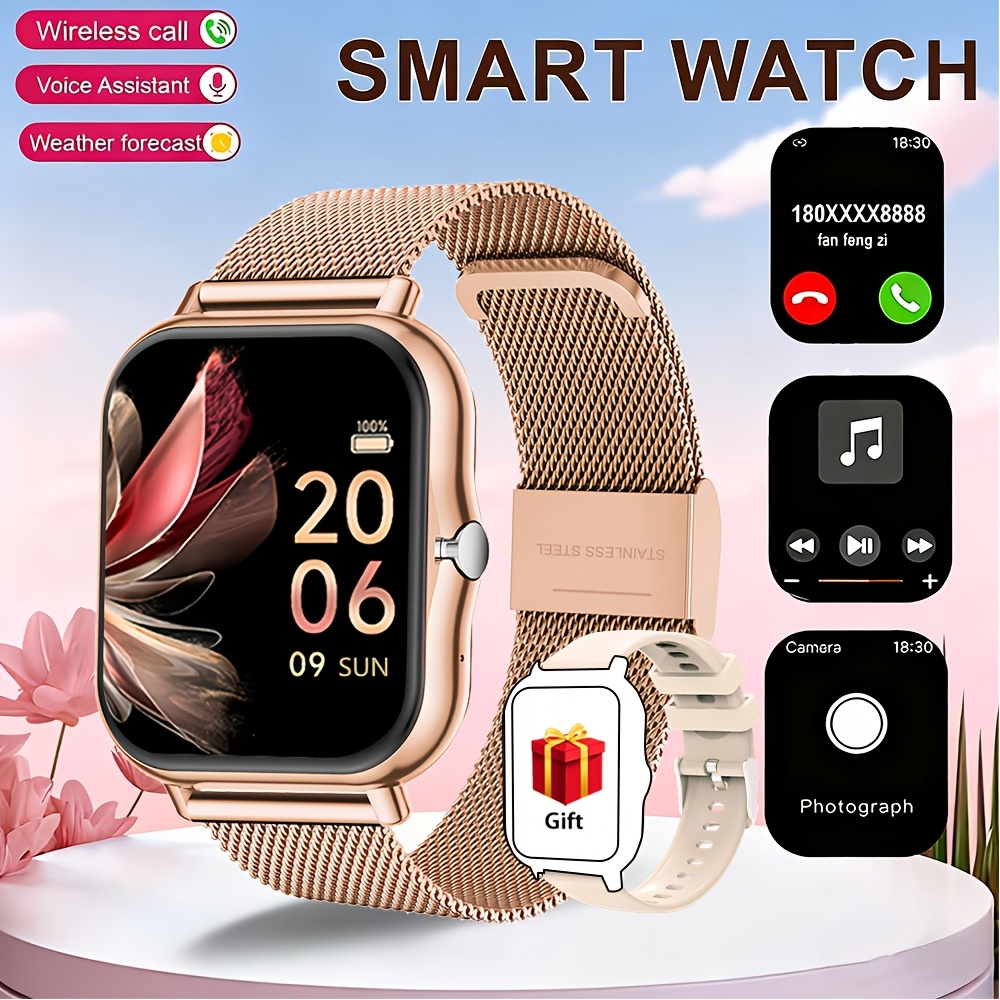 2.01-Inch Full Touch Screen Silicone Strap Smart Watch