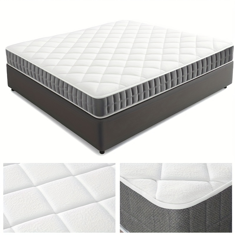 TEMU 20cm Medium-firm Spring Hybrid Mattress For Home Bedroom Living Room Hotel, With Pocket Springs For - Single/small Double/double King Super King