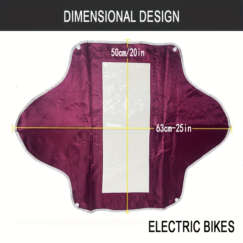 Image of Durable Polyester Electric Bike And Car Head Dashboard Cover - Red/white With Zipper Closure, Uv-resistant Sun Shield For Most Vehicles, Vehicle Accessory, , Secure Zipper Closure